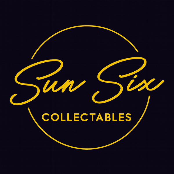 Sun Six Collectables logo in yellow on a black background