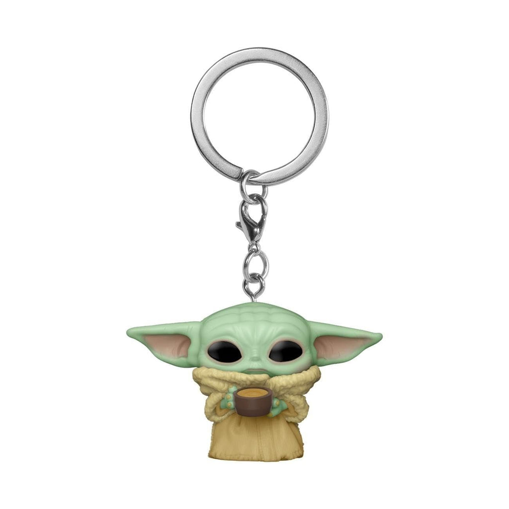 Funko POP! Keychain The Mandalorian Grogu with Cup