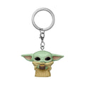 Funko POP! Keychain The Mandalorian Grogu with Cup