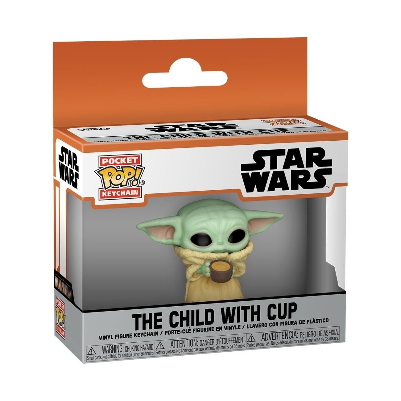 Funko POP! Keychain The Mandalorian Grogu with Cup